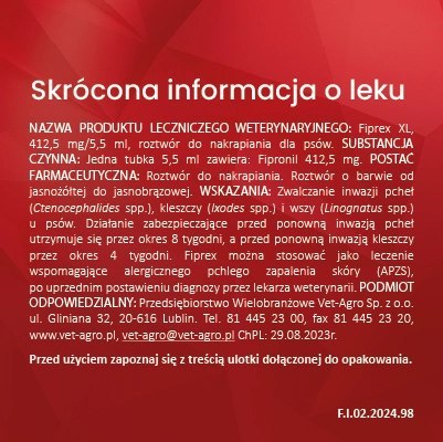 Vet-Agro Fiprex XL 5,5ml