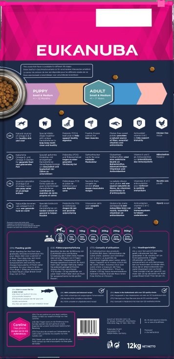 Eukanuba Adult Small&Medium Grain Free Łosoś 12kg