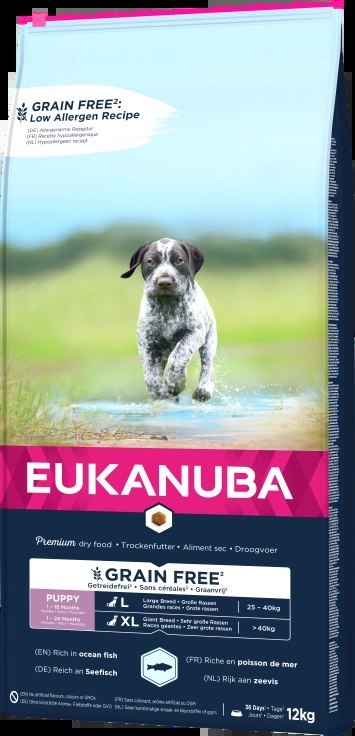 Eukanuba Puppy&Junior Large Breeds Grain Free Łosoś 12kg