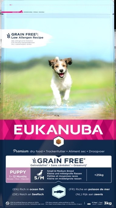 Eukanuba Puppy&Junior Small/Medium Grain Free Łosoś 3kg