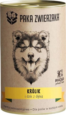 Paka Zwierzaka Królik I Dzik Z Dynią 400g