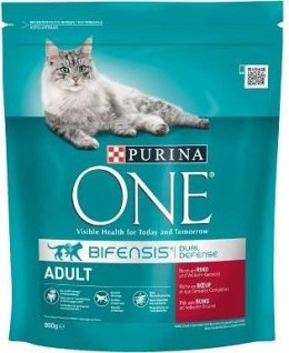 Purina One Cat Adult Karma Z Wołowiną Dla Kota 800g