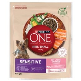PURINA ONE Mini Delicate Łosoś, ryż - sucha karma dla psa - 800 g