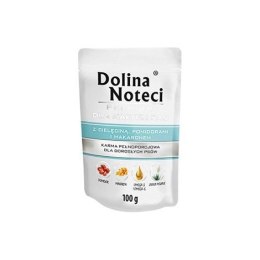 Dolina Noteci Premium Dla Psów Małych Ras Z Cielęciną, Pomidorami I Makaronem 100g