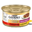 Purina Gourmet Gold z wołowiną i kurczakiem w sosie 85g