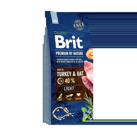Brit Premium By Nature Light Z Indykiem I Owsem 15kg