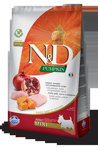 Farmina N&D Pumpkin Grain Free Canine Adult Mini Chicken&Pomegranate 2,5kg