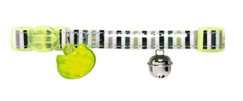 Hunter Glossy Stripes Obroża Dla Kota Zielona 19-34cm