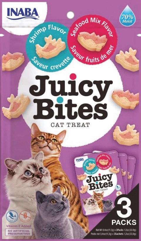 INABA Ciao Juicy Bites Krewetki I Owoce Morza 3x11,3g