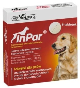Vet-Agro InPar Tabletki Odrobaczające Dla Psa 6szt