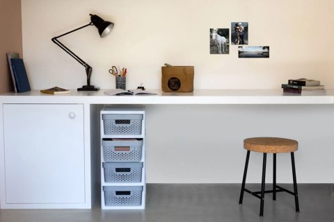 Curver Infinity Regał Ażurowy Biało-Szary 44l