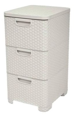 Curver Style Regał Z Szufladami Kremowy 42l