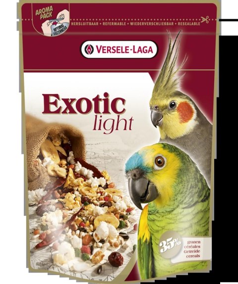 Versele-Laga Exotic Light - Mieszanka Z Prażonymi Ziarnami Dla Dużych I Średnich Papug 750g