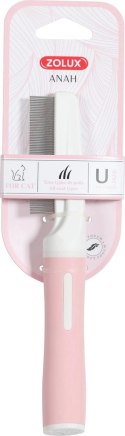 Zolux Anah Grzebień Do Wyczesywania Pcheł Dla Kotów Pudrowy Róż U